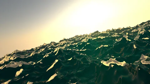 Water waves of the ocean at sunset. Stock Footage 63341030