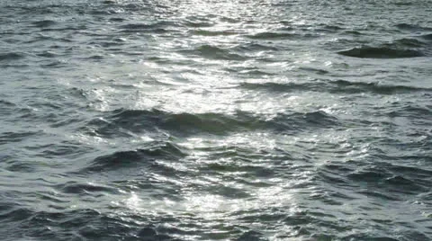Water waves in the open sea Stock Footage 25129298