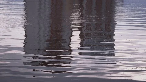 Water waves reflection. 4K UHD footage. Stock Footage 233122597