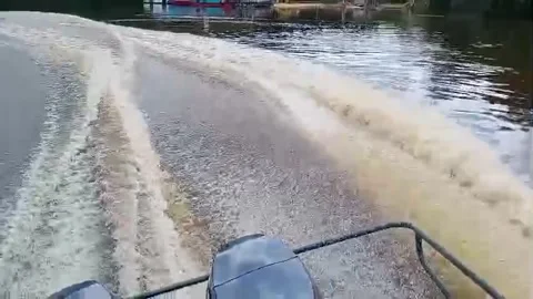 Water Waves in the River Stockbeeldmateriaal 218937590