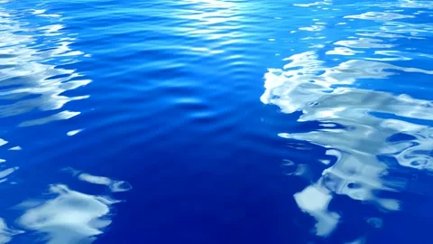 Water Waves with Sky Reflection, Exclusive, Ocean, Sea, Background Stock Footage 271100254