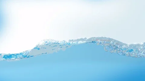 Water waves sliced view. Alpha matte. Stock Footage 75608533