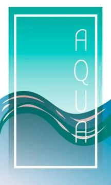 Water waves surface with text template Stock Illustration