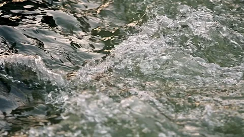 Water waves - water splashes - flowing water rushing Stock-Footage 259288537