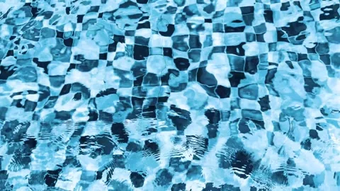 Water waving with light reflection in swimming pool Stock Footage 339426486