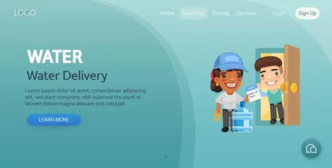 Water Website Template Stock Illustration