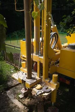 Water well, drilling machine, spring, underground springs, Stock Photos