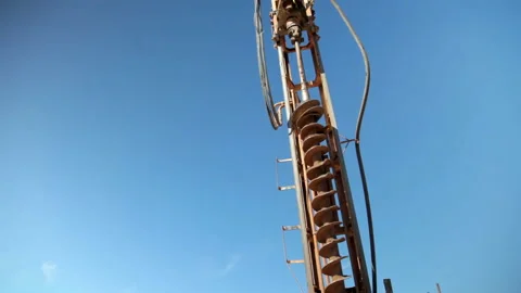 Water well drilling rig.Copy space. Stock Footage 132643516