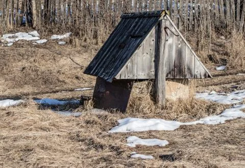 Water well old rustic. Stock Photos