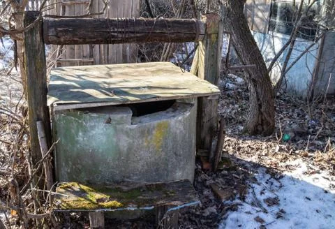 Water well old rustic. Stock Photos