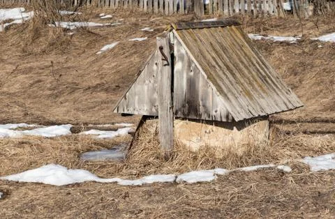 Water well old rustic. Stock Photos