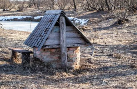 Water well old rustic. Stock Photos