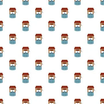 Water well pattern creating a whimsical background Stock Illustration