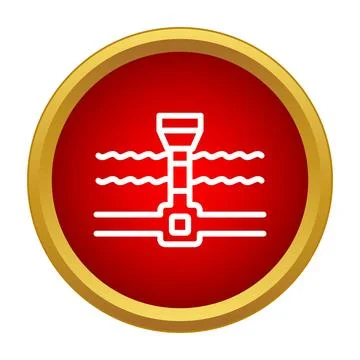 Water well pumping system icon extracting underground water Illustrazione stock