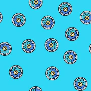 Water well testing hydrogeologist vector seamless pattern Stock Illustration