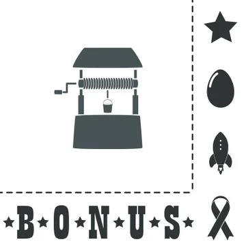 Water Well vector flat Stock Illustration