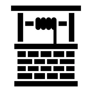 Water Well Vector Icon Design Illustration Stock Illustration