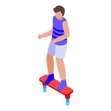 Water up wet icon isometric vector. Board deep Illustrazione stock