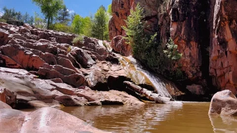 Water Wheel Falls Trail Video stock 317570341