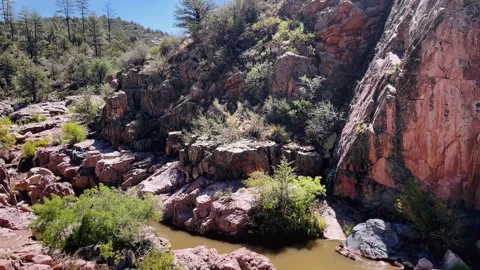 Water Wheel Falls Trail Video stock 317570415