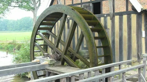 Water wheel Stock Footage 536435