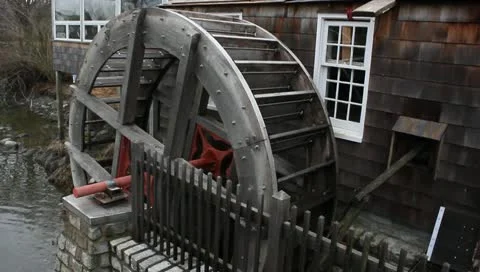 Water Wheel Stock Footage 10759364
