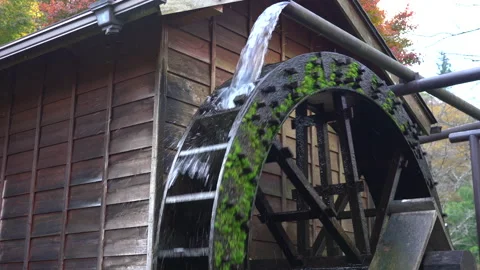 Water wheel house Stock Footage 164448360