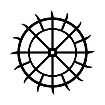Water wheel Stock Illustration