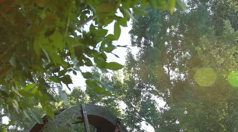 Water Wheel Pan Down Stock Footage 46833585