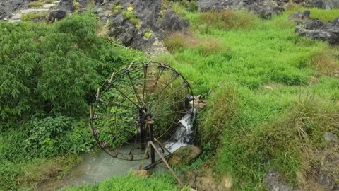 Water Wheel Sapa 스톡 동영상 221456787