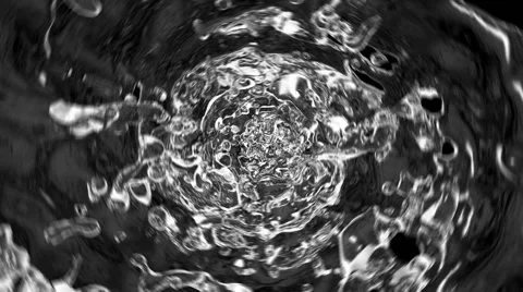Water Whirl Creation on Black Background. Forming Vortex 3d animation. HD 1080. Stock Footage 59579747
