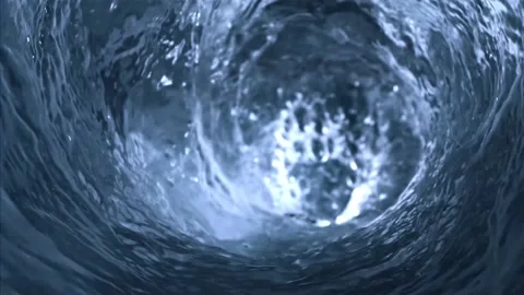 Water in a whirlpool Stock Footage 229322712