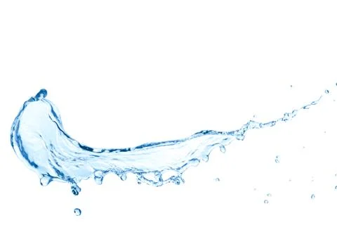 Water on a white background Stock Photos