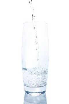 Water on white background Stock Photos