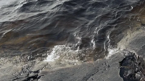 Water will wash the stone Stock Footage 89888353