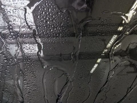 Water on a windshield Stock Photos