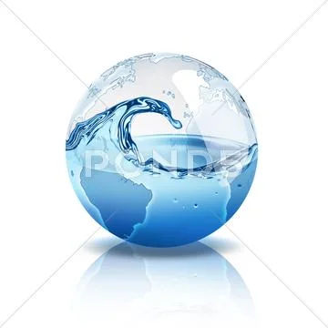 Water world Stock Illustration