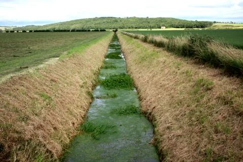 Water in Yorkshire Fields Stock Photos