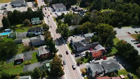 Waterbury from Above (4k) Stock Footage 307623306