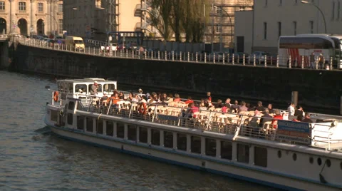 Waterbus in Berlin Stock Footage 32799335