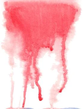 Watercolor abstract creative background: a red spot with smudges of colored Stock Illustration