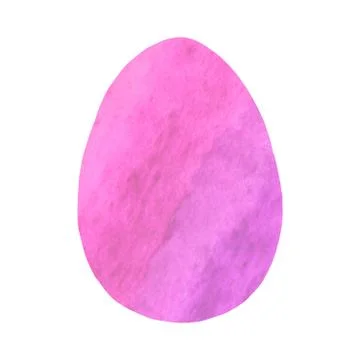 Watercolor abstract egg. Easter elements, backgrounds and textures. Isolated, Illustrazione stock