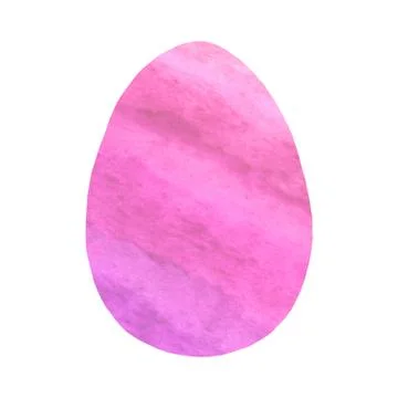 Watercolor abstract egg. Easter elements, backgrounds and textures. Isolated, Stock Illustration