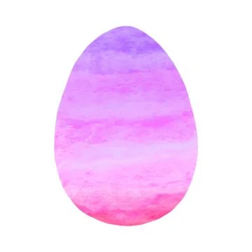 Watercolor abstract egg. Easter elements, backgrounds and textures. Isolated, Illustrazione stock