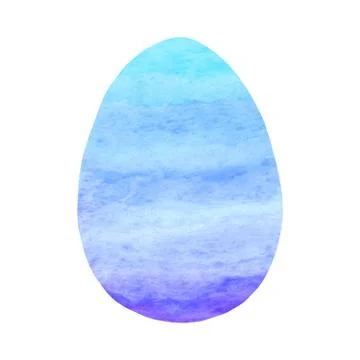 Watercolor abstract egg. Easter elements, backgrounds and textures. Isolated, Illustrazione stock