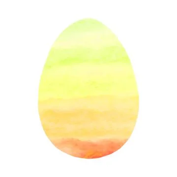 Watercolor abstract egg. Easter elements, backgrounds and textures. Isolated, Stockillustratie