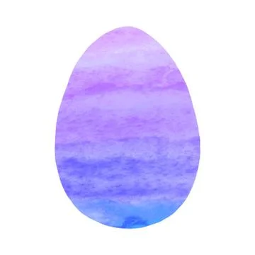 Watercolor abstract egg. Easter elements, backgrounds and textures. Isolated, 스톡 일러스트