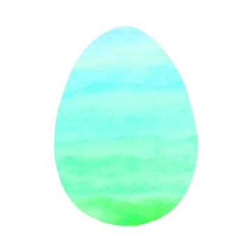 Watercolor abstract egg. Easter elements, backgrounds and textures. Isolated, Stockillustratie