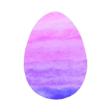 Watercolor abstract egg. Easter elements, backgrounds and textures. Isolated, 库存插图