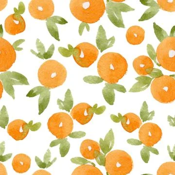 Watercolor abstract orange pattern Stock Illustration